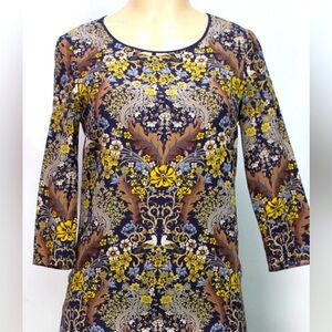 Club Monaco Women’s Dress Silk Bird and Floral Print Size 0